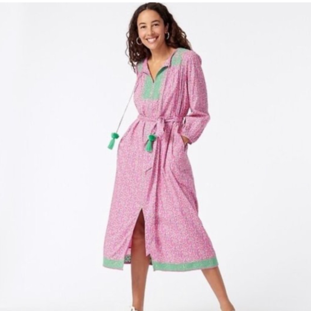 J Crew Belted Embroidered Tunic Dress - Picture 12 of 12